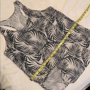 Floral Palm Leaf Print Tank Top